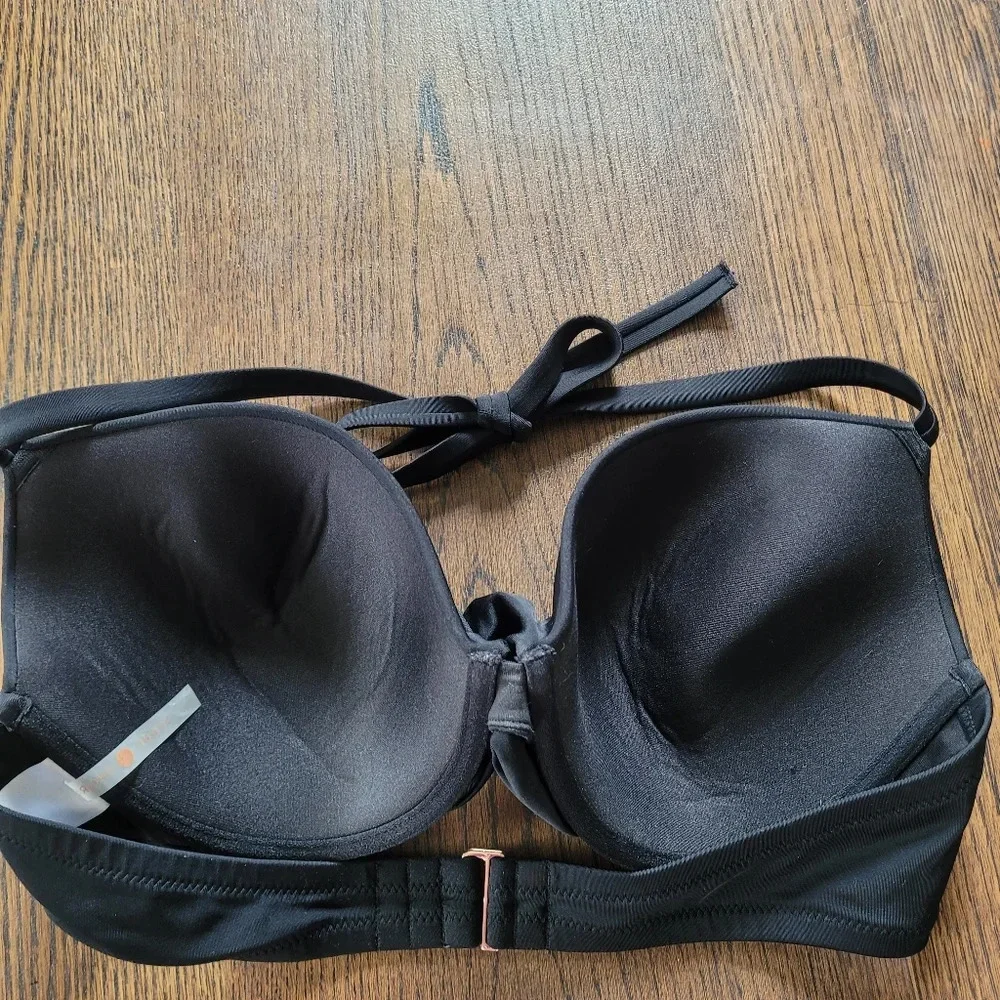 Shade & Shore Black Halter Bikini Top Size Women's 38D